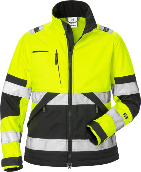 FRISTADS HÖG VIS SOFTSHELL JACKA DAM LK 2 4183 WYH