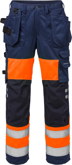 FRISTADS HIGH VIS BUILDER-BYXOR FÖR KVINNOR LK 1 2129 PLU