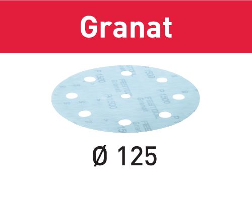 FESTOOL SLIPPAPPER STF D125/8 P1200 GRANAT 50ST