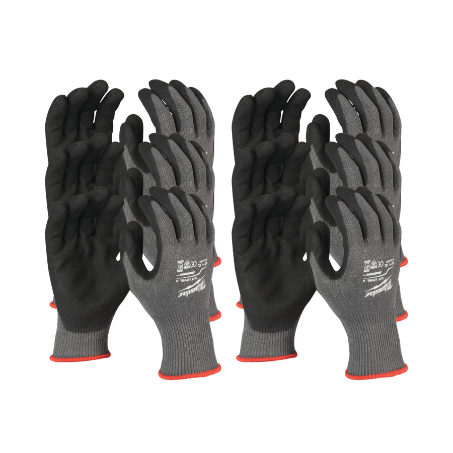 MILWAUKEE DIPPED GLOVES CUT LEVEL 5 - XXL/11 - 12P