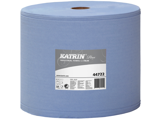 TORKPAPPER PLUS L2 KATRIN BLÅ 2-LAGER 26CM 3,2KG