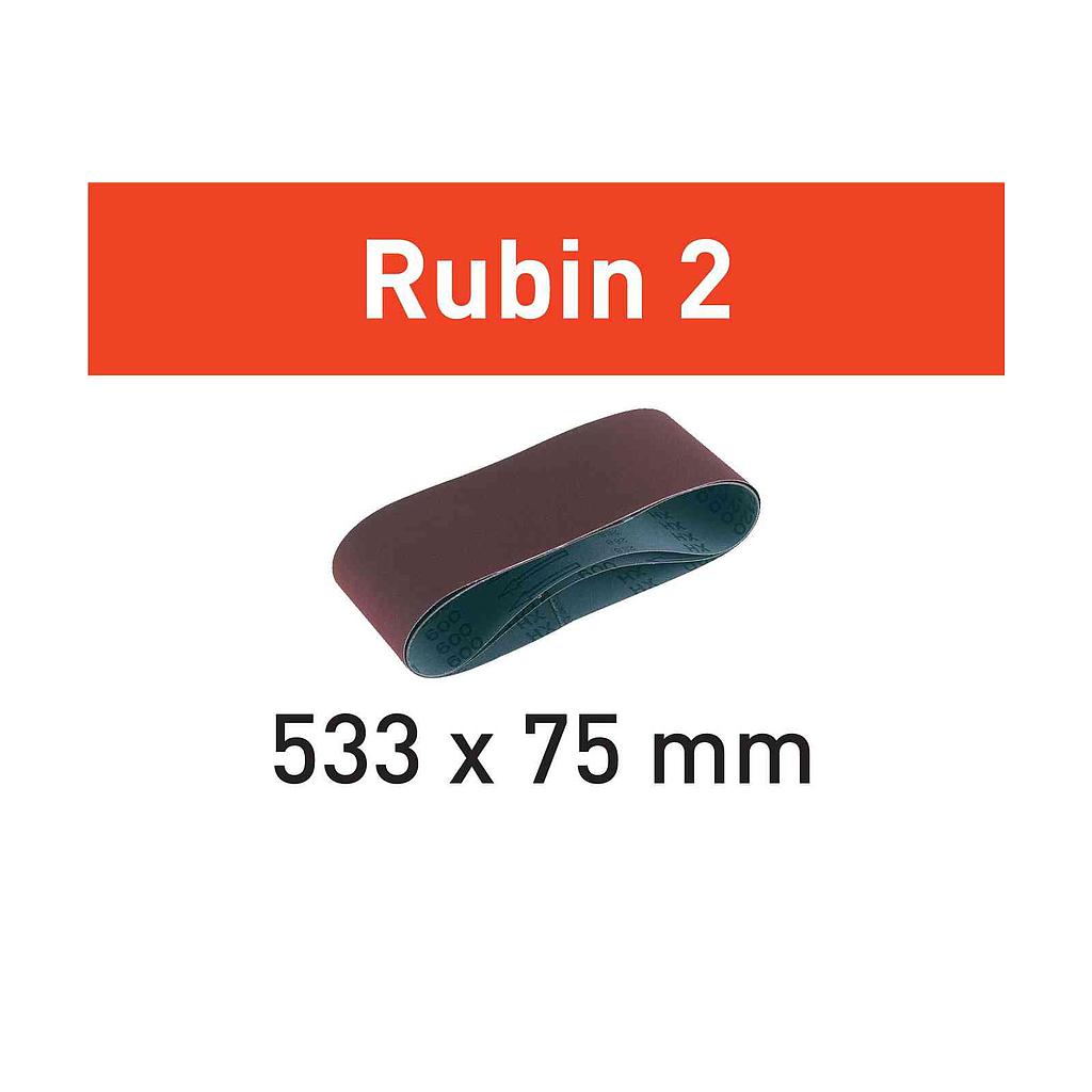 FESTOOL SLIPBAND L533X 75-P80 RU2/10 RUBIN 2