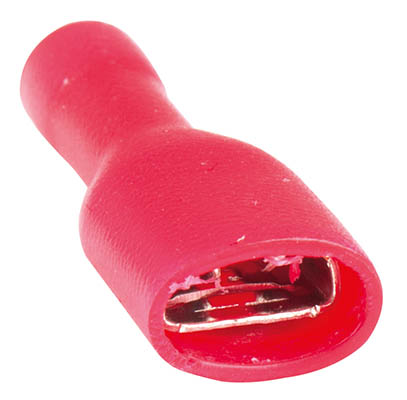 ABICO SKYDDAD HONA 6,3MM RÖD 0,5-1,0MM²