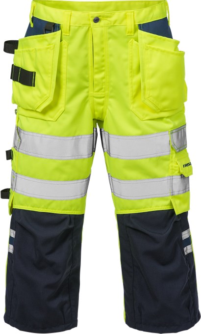 FRISTADS VARSEL PIRATBYXA 2027 PLU, KLASS 2 NEONGUL/SVART