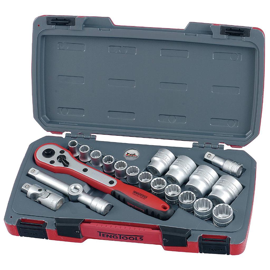 HYLSNYCKELSATS.FYRKANTIGT 1/2 &quot;FÄSTE. TENG TOOLS T1221 / T1221-6