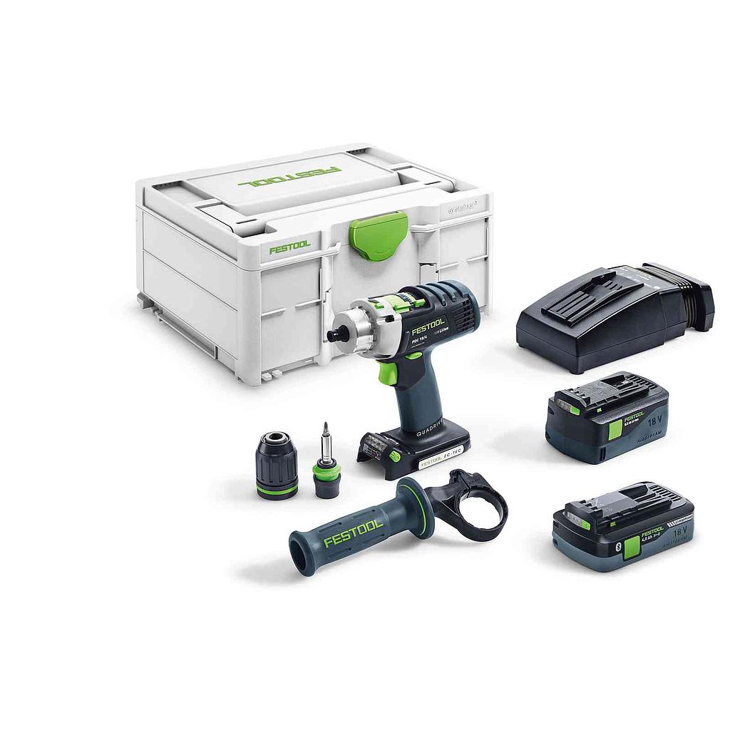 FESTOOL SKRUVDRAGRE OCH SLAGBORR QUADRIVE PDC 18/4 5,2/4,0 I-PLUS