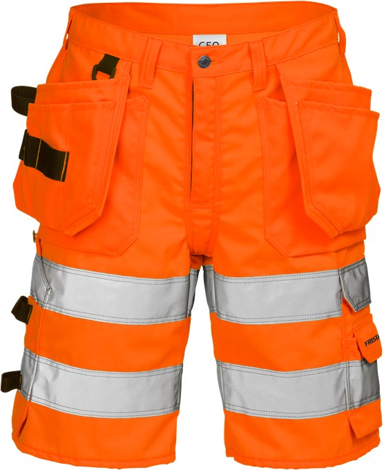 FRISTADS HI VIS SHORTS LK 2 2028 PLU ORANGE