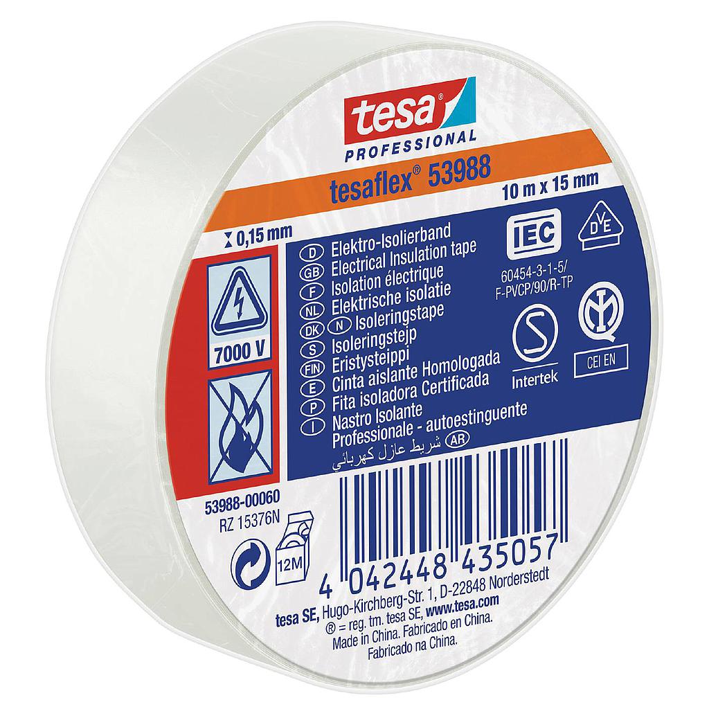 ELTEJP TESAFLEX 53988 TESA VIT S-MÄRKT 15MMX10M