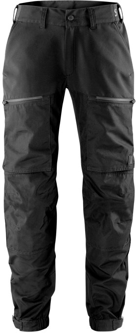 FRISTADS OUTDOOR HALVSTRETCHBYXOR I KOLFIBER SVART