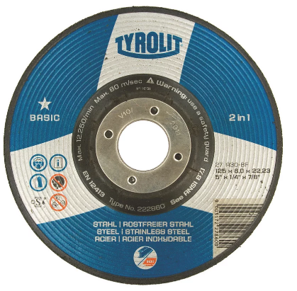 TYROLIT SLIPSKIVA BASIC 2IN1 125X6,0