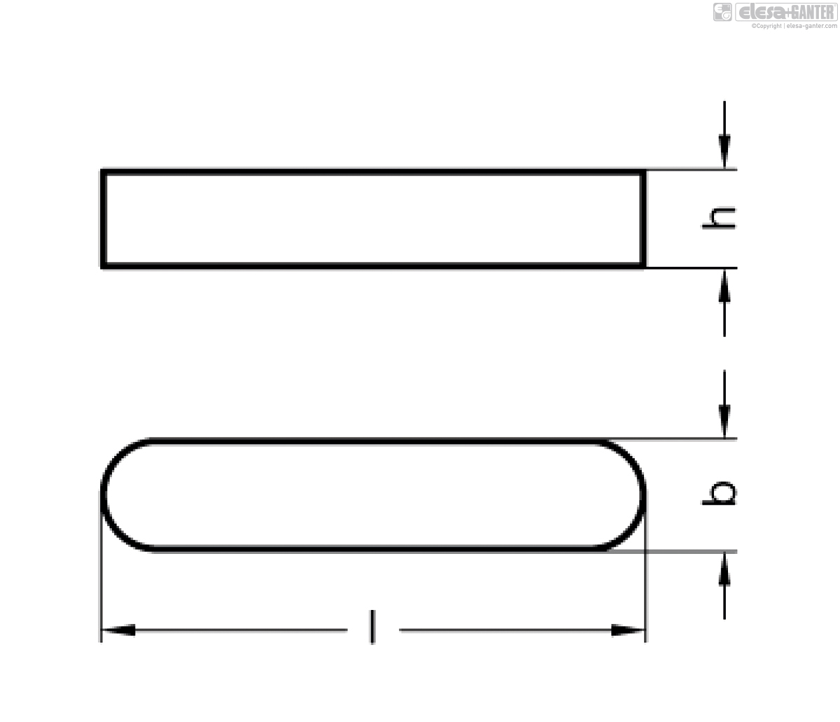 KIL DIN 6885 6X6X20 ST