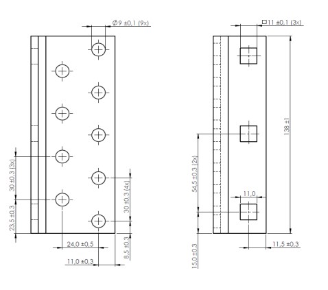 STÄLLBAR TAKKROK 140X56X5MM A2